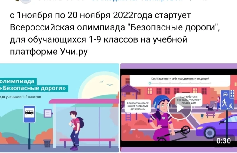 Всероссийская олимпиада "Безопасные дороги".